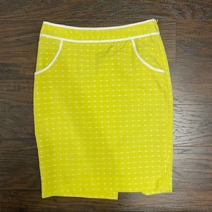 Yellow polka dot pencil skirt